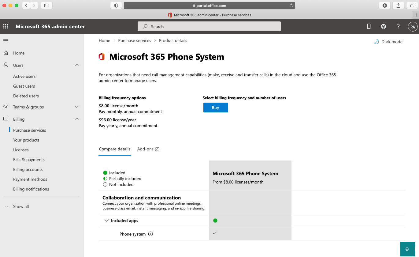 When Done You Should Find Both Your MS365 Office365 License s And Phone System License s 