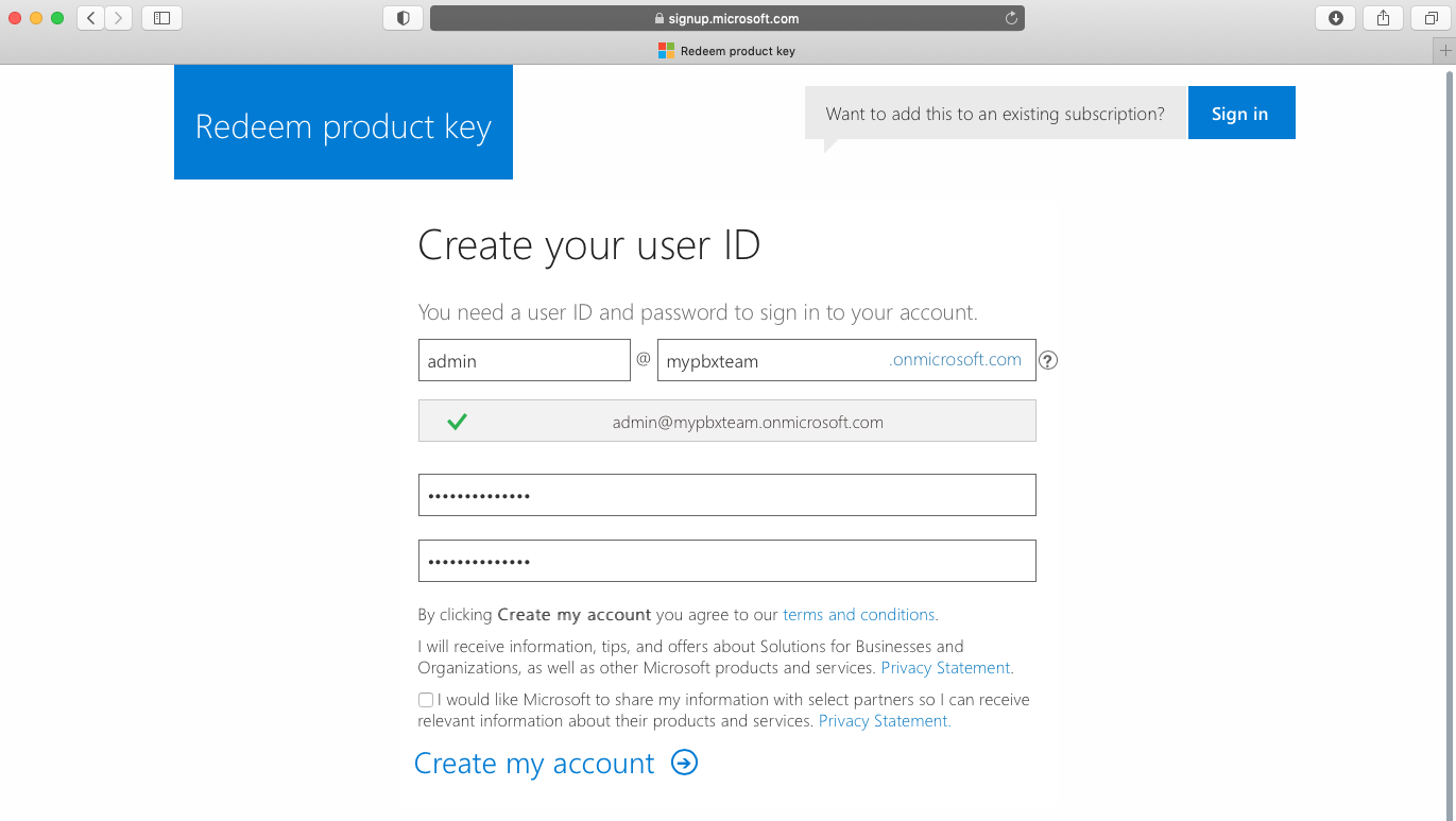 After completing setup, you will also need to buy (free trial available